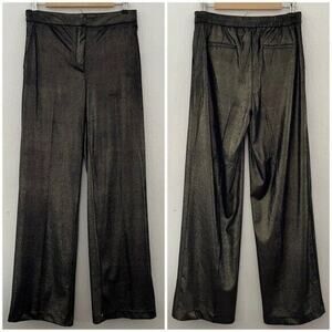 Joie Trouser Pants Women's Size 8 Metallic Gold Wide Leg Eveningwear Party NWT